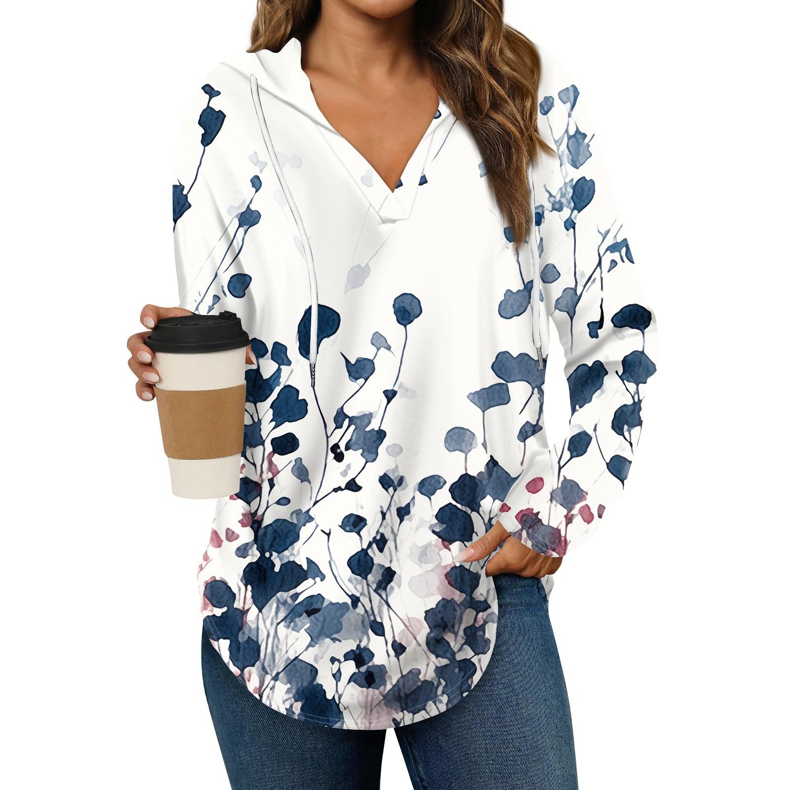 

Женская мода повседневный свитер с V-образным вырезом и длинными рукавами, на завязках, с принтом XXXL