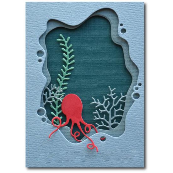 2st DIY Cutting Dies Vatten Gräs Ram Konst Fotoalbum DIY Embossing Stencil
