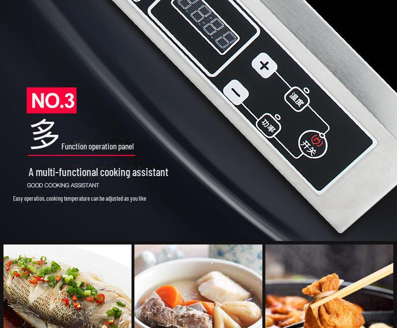 4G Life 3500W High-Power Induction Cooker: Stainless Steel Flat Desktop with Button Control for Home & Commercial Use