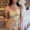 Spring-Summer Lace Trim Off-Shoulder Slim-Fit Camisole Lingerie for Women
