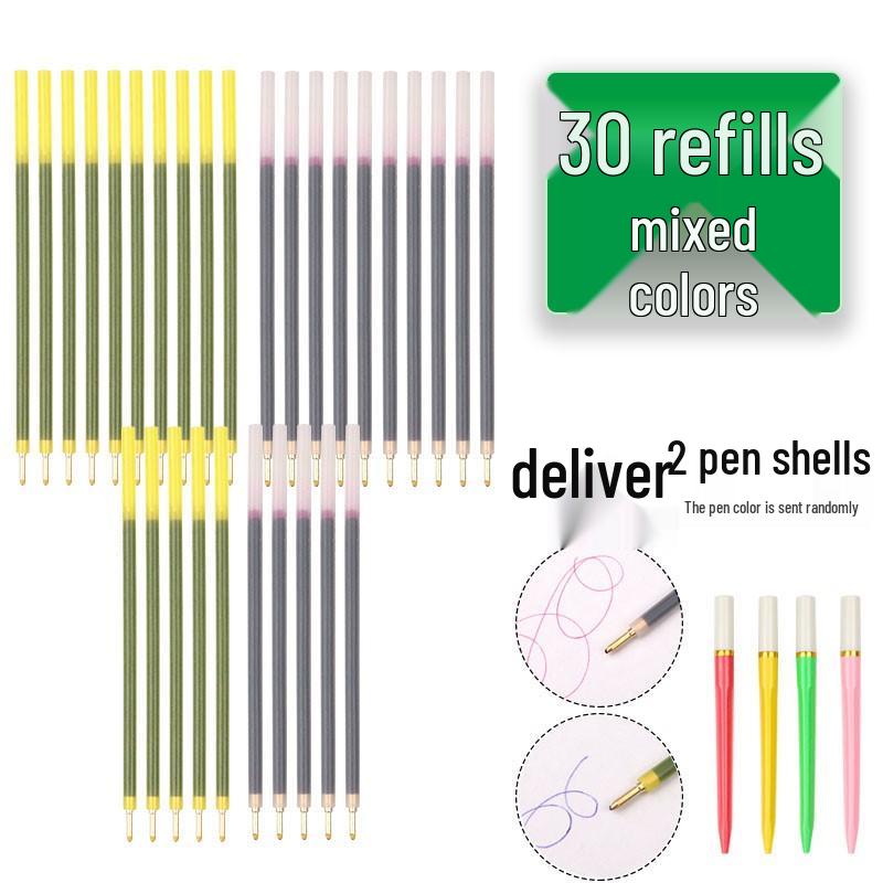 Vintage Shanghai Red Ballpoint Pen Refill with Copper Tip, Blue Ink 0.7 - Ideal for Teacher's Corrections.