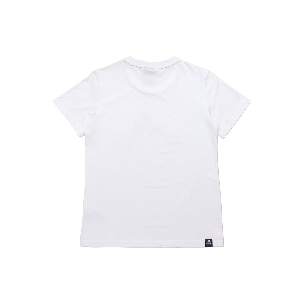 Adidas Contrast Print Sports Short Sleeve T-Shirt Women Tops White GP0597