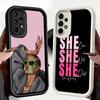 Phone Case for Samsung Galaxy A17 A16 A15 A14 A13 Girl Boss Lady Pink A56 A36 A26 A55 A35 A25 A54 A34 A24 A53 A33 A23 A07 A06