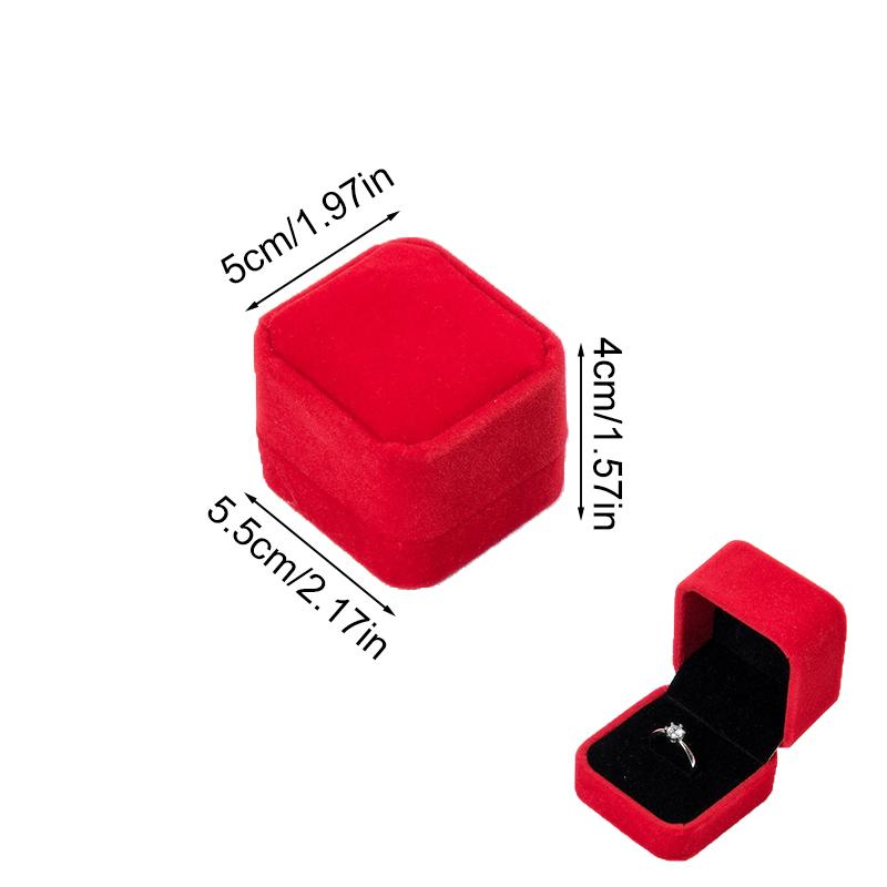 1Pc Showcase Gift Case Wedding Storage Organizer Jewelry Earring Velvet Ring Boxes Flocking