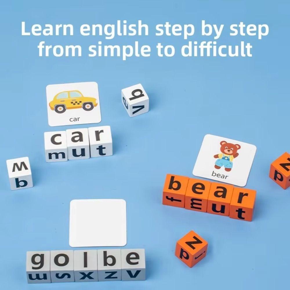 Baby Learning Cards Alphabet Spelling Game Word Spelling Game English Words Card Puzzle Game  Kids