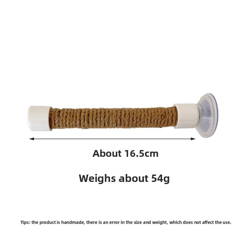 Portable Small Suction Cup, Hemp Rope, Parrot Standing Pole, Vehicle-mounted Interactive Training Frame, Black Phoenix Tiger Skin Bird Standing Pole