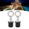 2PCS Boat Plug Snap Handle Stainless Steel Boat Drain   Plug Marine Rubber Plug Accessories for Ships Yachts