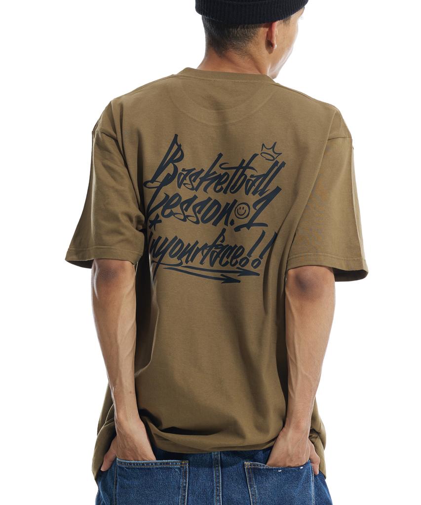 Cream Soda Lab Basketball Lesson 1 Short Sleeve T-Shirt Olive Black