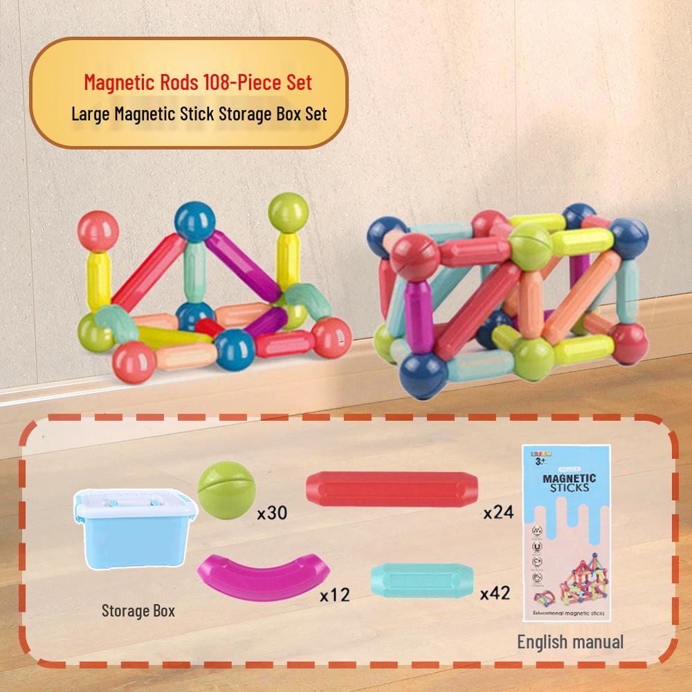 Magnetic Building Blocks Toy for Children – Educational Interlocking Sticks