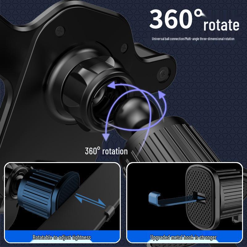 Car Phone Holder | Gravity Induction | Universal Mount for Center Console & Sun Visor | Supports Horizontal & Vertical Screens