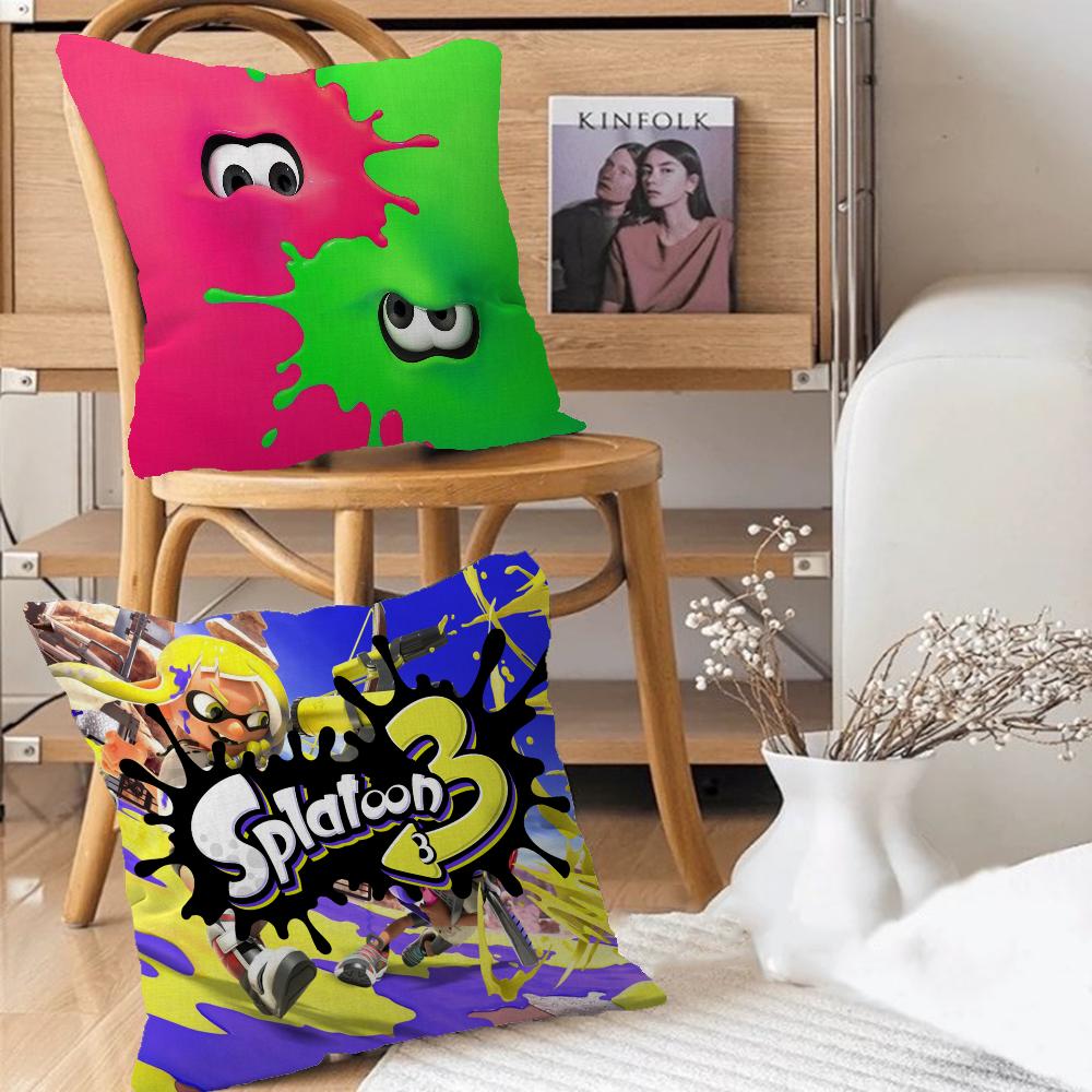 Splatoon Pillow Gift Home Office Decoration Bedroom Sofa Car Cushion Cover Case 45x45