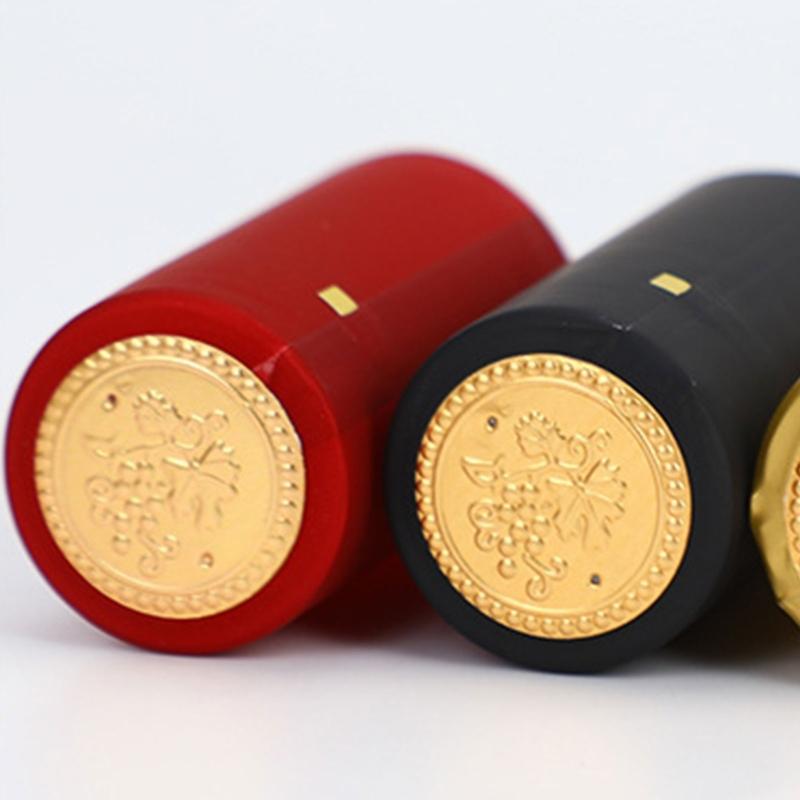100pcs High Quality PVC Shrink Cap for Wine Easy To Apply with Heat for Quality Maintenance and Decorative Look