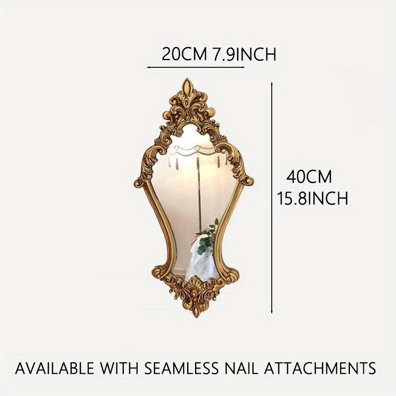 

Vintage Carving Wall Mirrors Home Room Decoration Makeup Mirror Living Room Bedside Decoration Ornament Home Frame Picture Gifts
