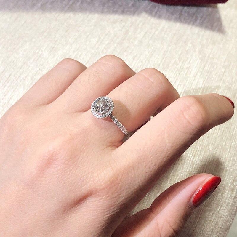 Brilliant Wedding Rings with AAA White Cubic Zirconia Proposal Engagement Rings for Women Timeless Style Classic Jewelry