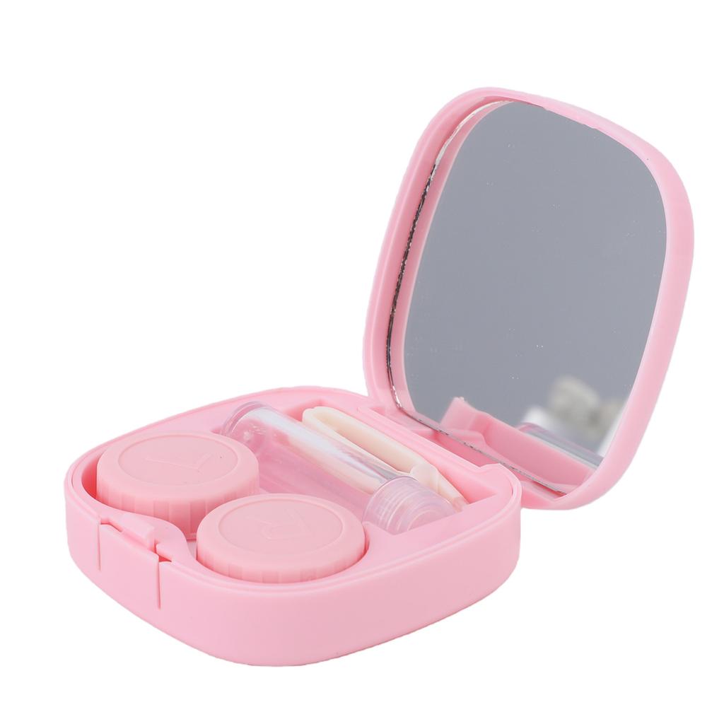 Contact Lens Case Travel Size Eye Colored Contacts Lenses Applicator Remover Tool Kit with Mirror Bottle