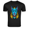 Anubis Egyptian God Blue Mythology Graphic T-Shirt