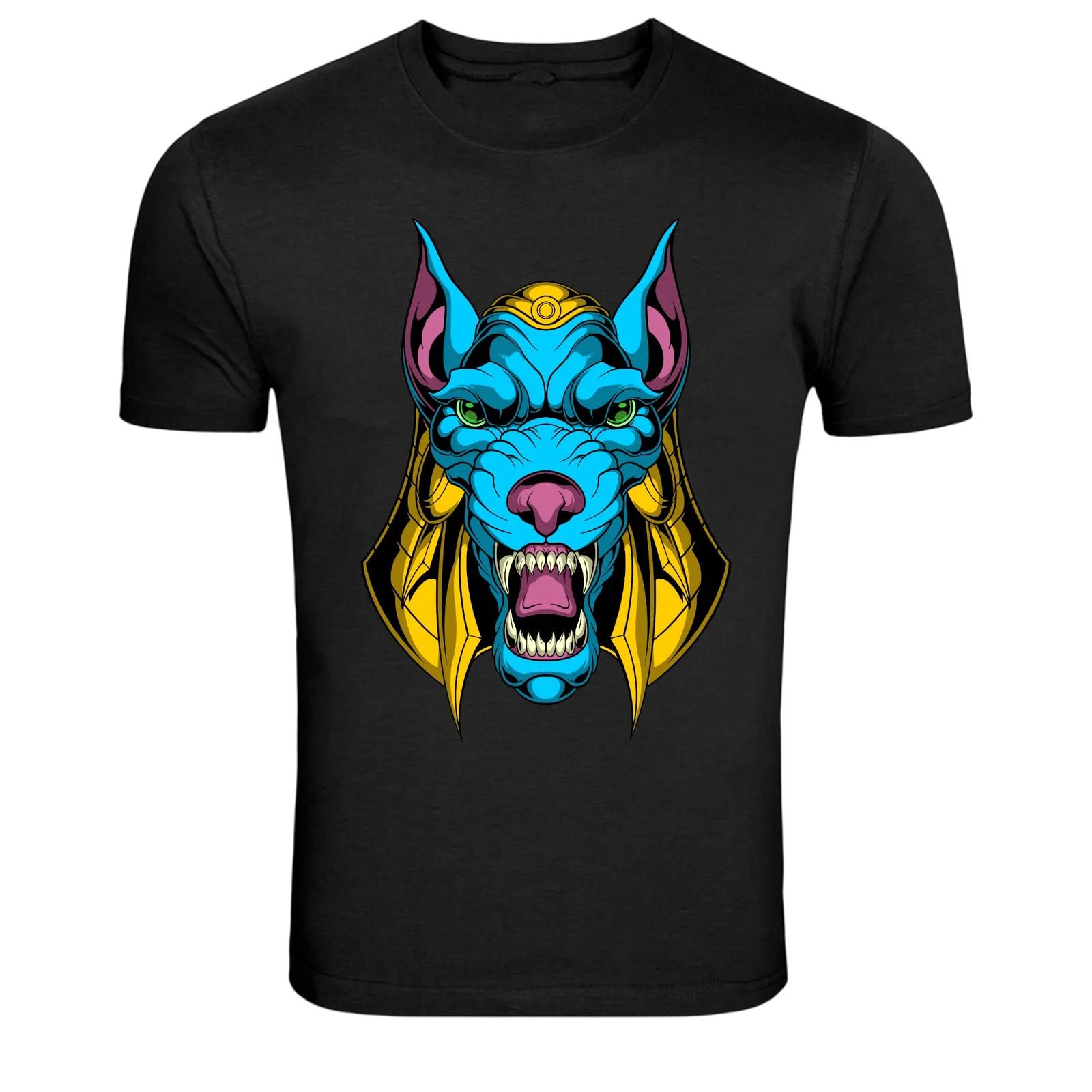Anubis Egyptian God Blue Mythology Graphic T-Shirt XXXL
