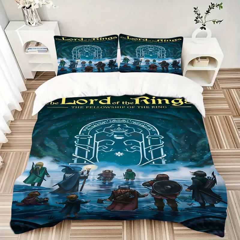 3pcs Lord of the Rings Duvet Cover Set (1 Duvet Cover + 2 Pillowcases, No Core) - Comfortable, And Breathable Bedroom Decoration Yy251104027