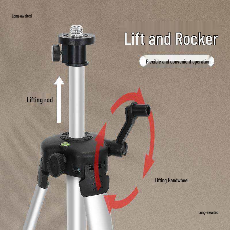 Treppiede Universale per Livella Laser a Infrarossi con Livella a Bolla e Supporto Telescopico Sollevabile