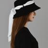 DOYOUKNOWMC ALL SEASON Scarf Ribbon Decoration Black Bucket Hat