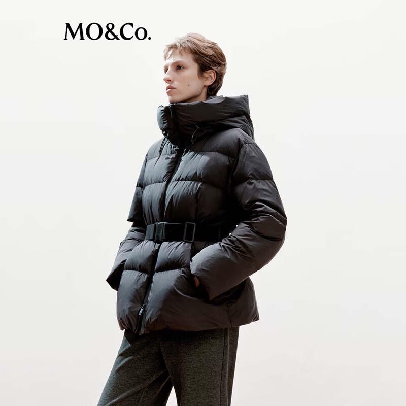 MO&Co. Women's Cloud-Soft Belted Windproof 90% Down Puffer Jacket
