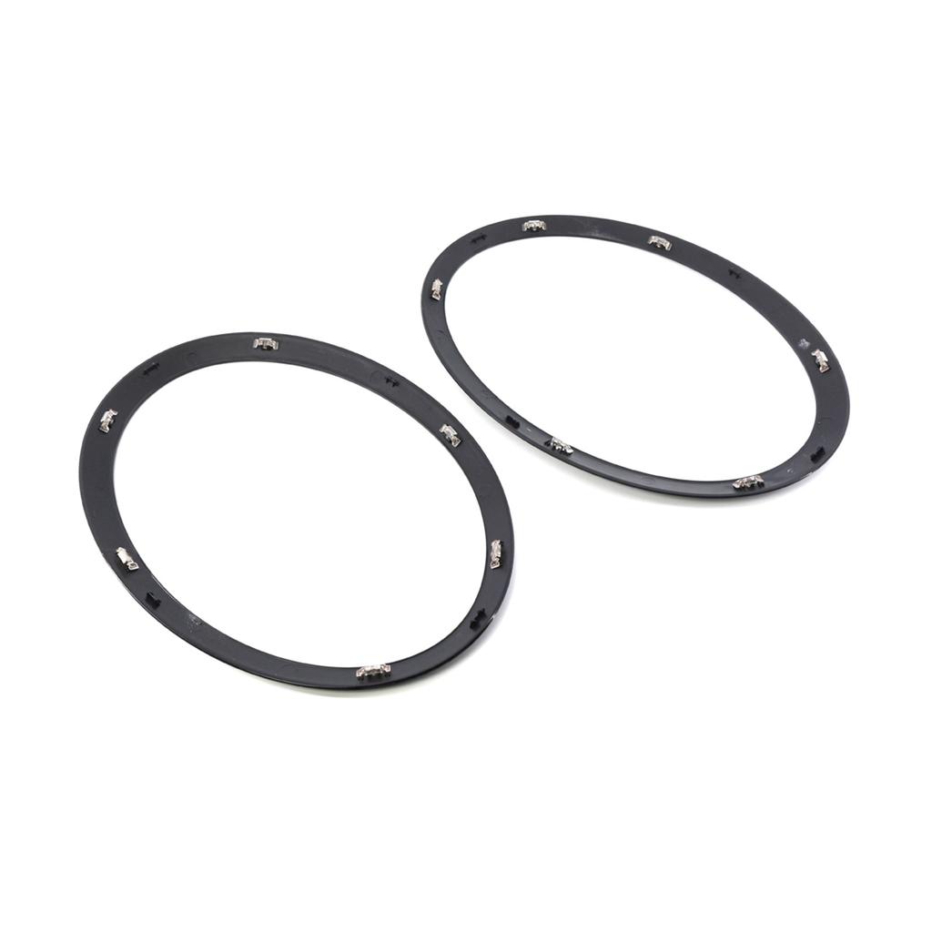 2Pcs Jet Black Headlight Trim Ring for MINI F55 F56 F57 13-17 51712355791 51712355798 Left & Right Decoration Ring Set