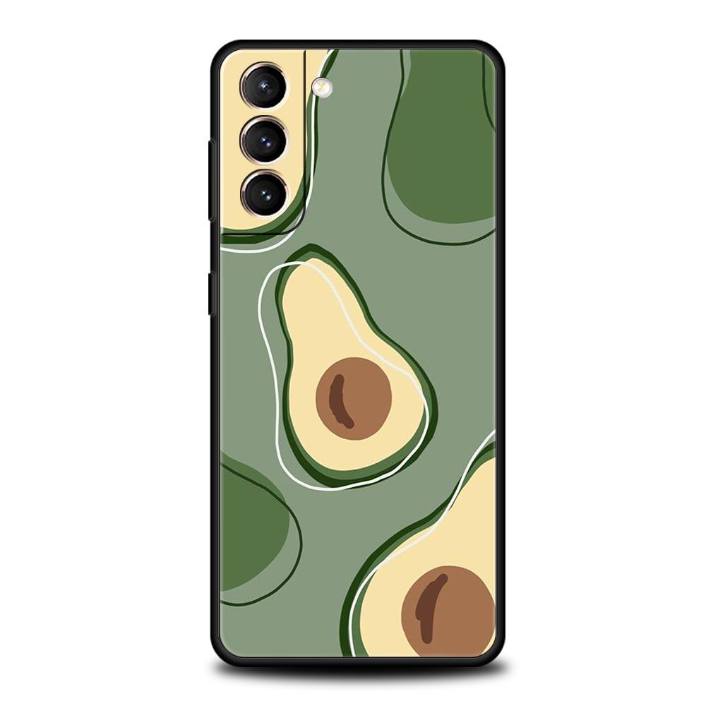Cute Avocado Phone Case Cover for Samsung Galaxy S26 S25 S24 S23 S22 S20 S21 FE Ultra S25 Edge Plus 5G Soft TPU Shell Fundas Bag