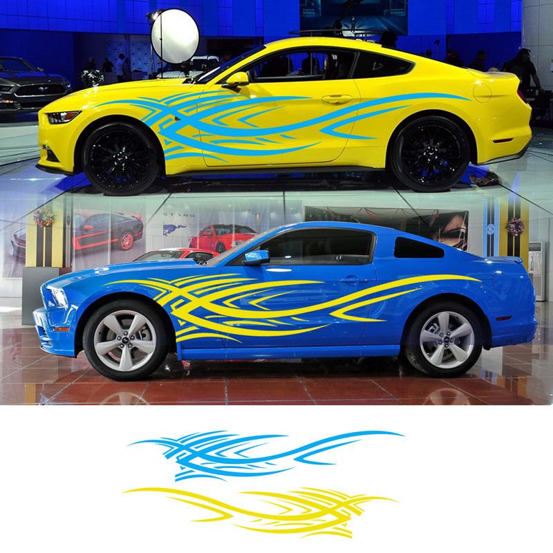 Stylish Car Vinyl Decal Graphics Side Flame Element Stickers Body GenericRacing Decal Sticker Auto Car Accessories Sport Style