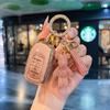 Car Key Case Cover Shell For Honda Civic Car Accessories Cute Bear Keychain, Diamond Car Key Holder