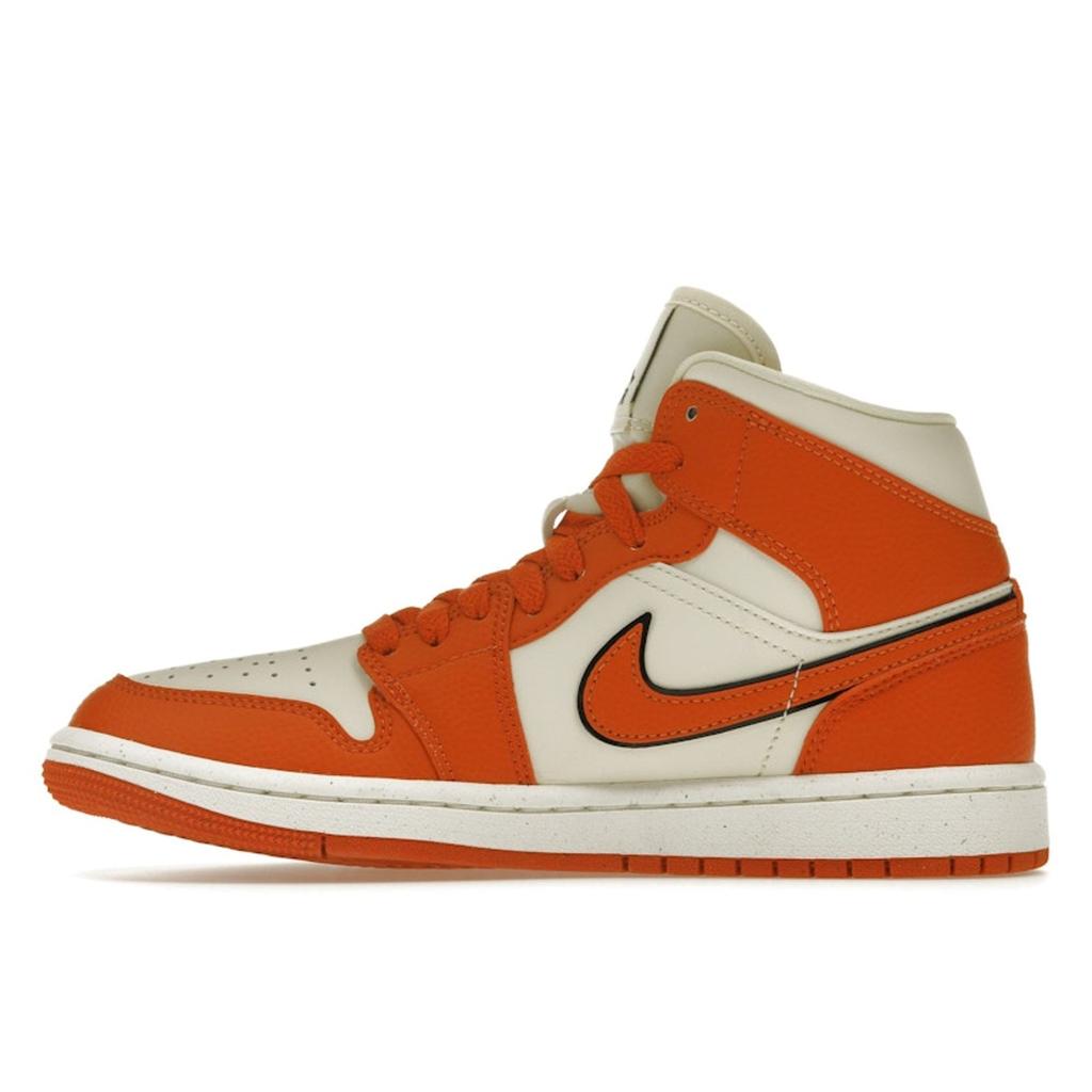 Air Jordan 1 Mid SE Sport Spice Women Sneakers Orange Coconut-Milk Black DV1302-100