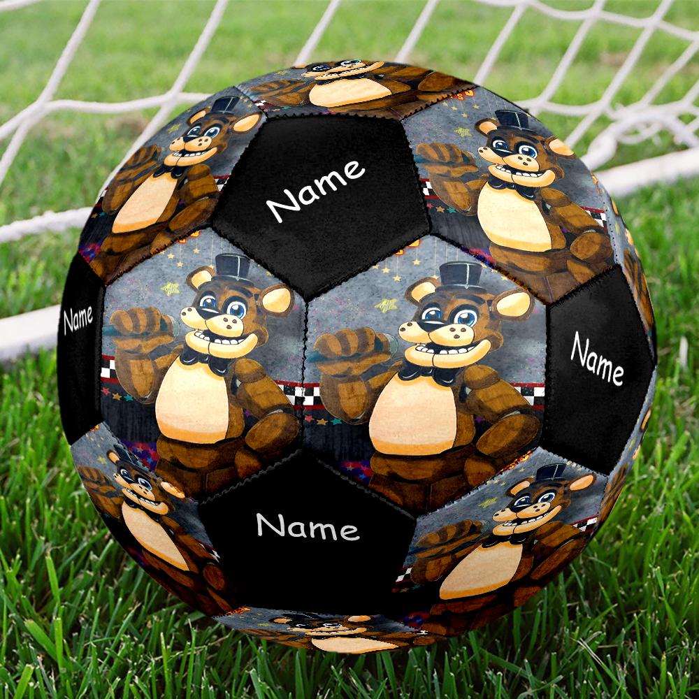 Custom Name Freddy Theme Size 5 Soccer Ball, Suitable for Both Indoor and Outdoor Matches, a Gift Suitable for Everyone.