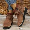 Women's Winter Furry Slip-Resistant Platform Sneakers/Boots - Thick Platform Height Increase