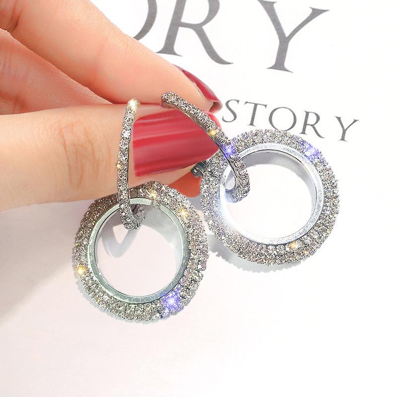 Exaggerated Style Slimming Earrings: S925 Sterling Silver Hoops Fashion Earrings for Women - Korean Trend