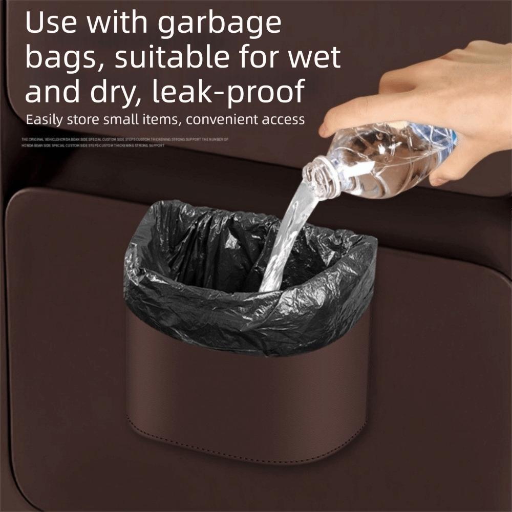Hanging Rear Seat Garbage Bin Compact Car Door Trash Can Portable Car Trash Can  Storage Box