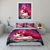 3Pcs Cute Unicorn In Dreamy Forest Duvet Cover Set With 3D Printing Design Soft Polyester Bedding Set All-Season Comfort