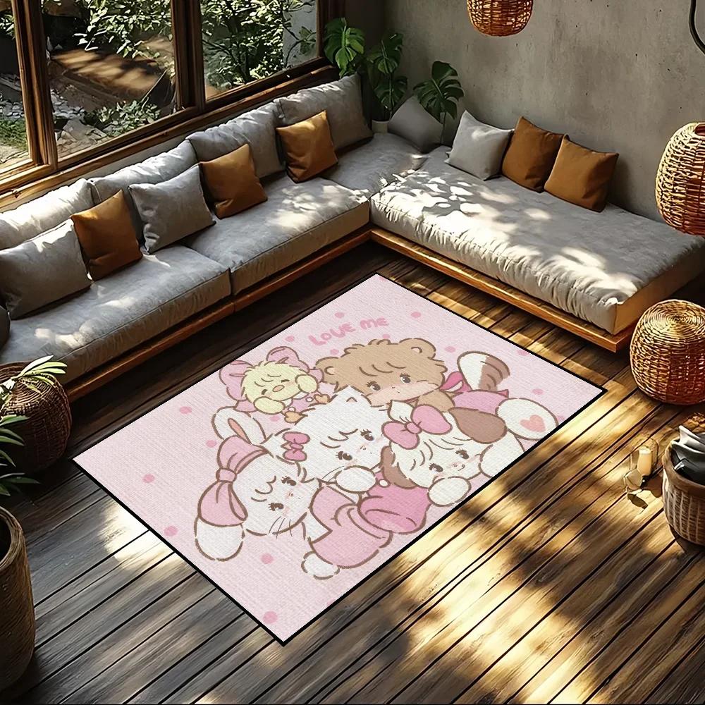 Small Carpet For House Bedroom Decoration Kitchen Bath Illustrations Super Absorbent M-Mikko Cute Rug Carpet Foot Non-slip