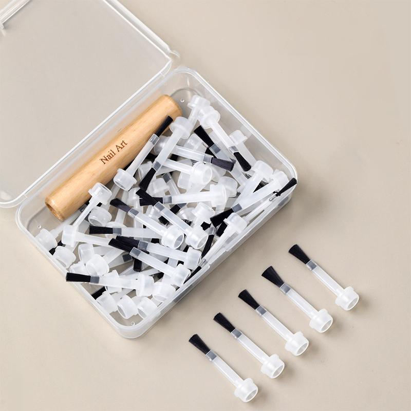 1Set Disposable Nail Polish Brush With Double Head Pen Can Replacement Head Brush Nail Brush Liquid Applicators Manicure Tools