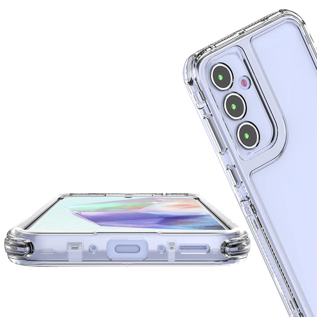 For Samsung Galaxy A55 5G Case Acrylic+TPU Phone Cover HD Transparent