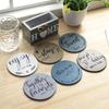 6pcs/set Household Kitchen Tableware Wooden Cup Trays Decoration Retro Insulated Coasters