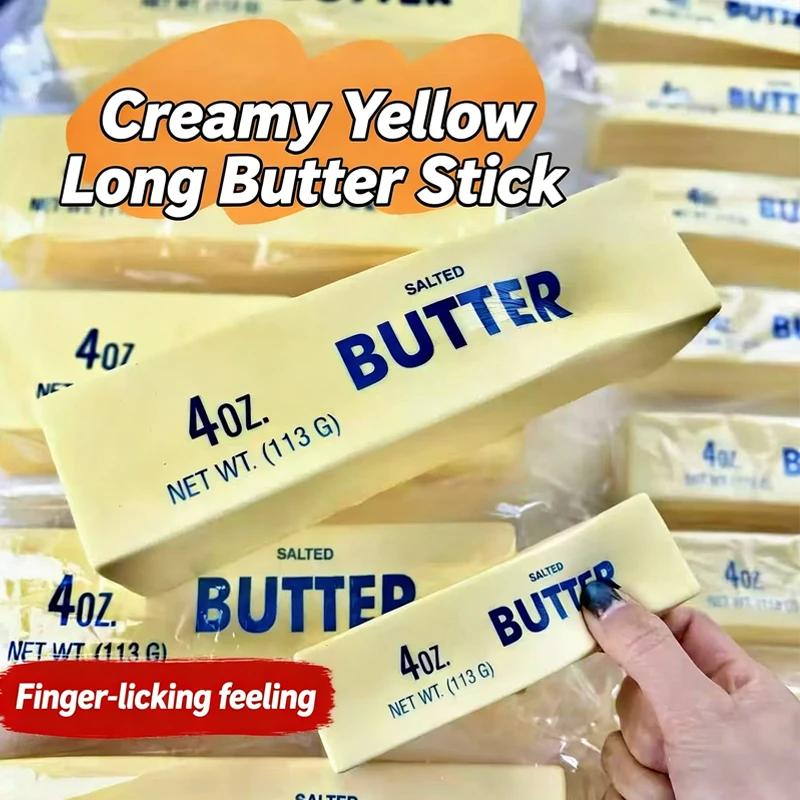 Slow Rising Butter Stick Squeeze Toy Realistic Food Simulation Stress Relief Toy Soft Squishy Fidget Toy for Anxiety Home Decor