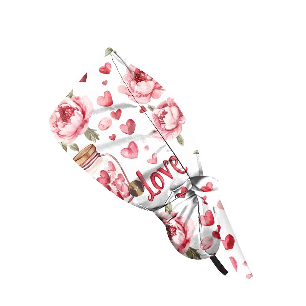 Cappellino da lavoro alla moda con stampa per San Valentino, Cappellino casual da donna per coda di cavallo, Cappellino da lavaggio, Cappellino Baotou