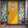 Easter Spring Garland 15.8Inch Spring Flower Wreath With Bow Knot Easter Front Door Decor Easter Plant Garland For Front Door
