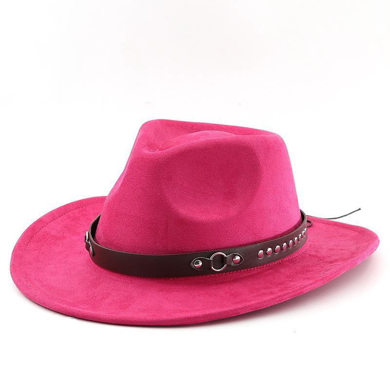 Suede Curled Brim Denim Hat for Men and Women - Ethnic Style Fedora Jazz Hat