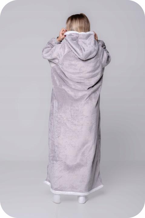 Decke Oversize Pullover Warm Dicke Deckenpullover 2in1 XXL Grau Fell [Kb-Xl1]