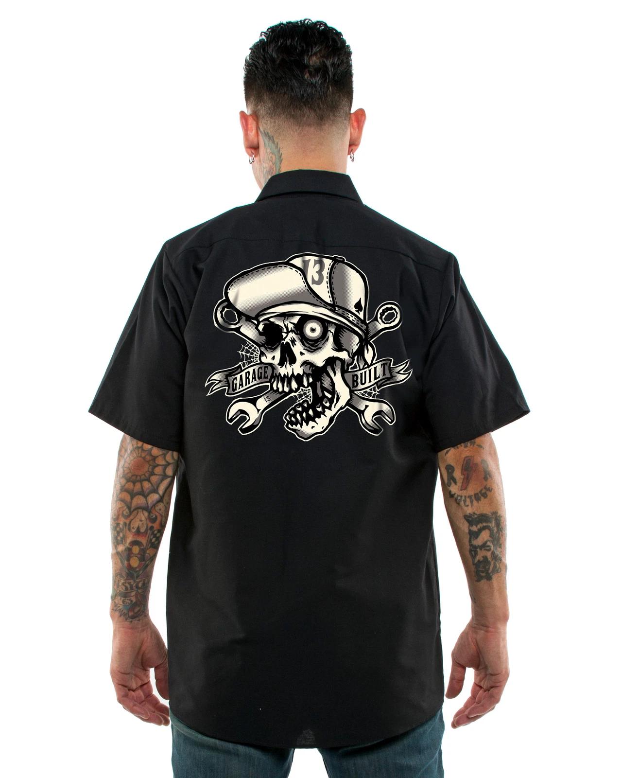 Authentic LUCKY 13 Skull Bro Work Shirt S-4XL NEW M