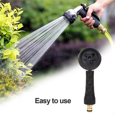 Water Spray Gun High Pressure Metal Water Spray Gun Rust Prevention with Rubber Handle for Car Garden Lawn Wash for Cleaning