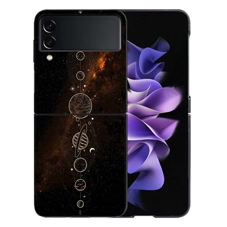 Cosmic Galaxy Phone Case For Samsung Z Flip 6 7 5G Galaxy Z Flip 5 4 3 5G Cases Shockproof Hard Cover TPU