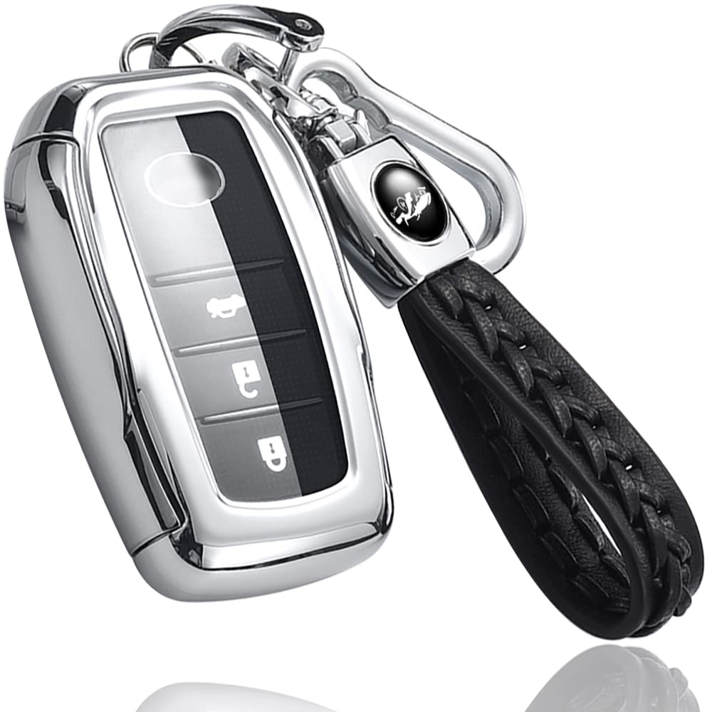 

Эксклюзив для новой Sienta нового 90 Mark X Желтый эксклюзивный ключ брелок Toyota, Aqua, Yaris, Noah, Voxy, серия, Этикетка, Mirai, чехол, крышка, (Серебряный)