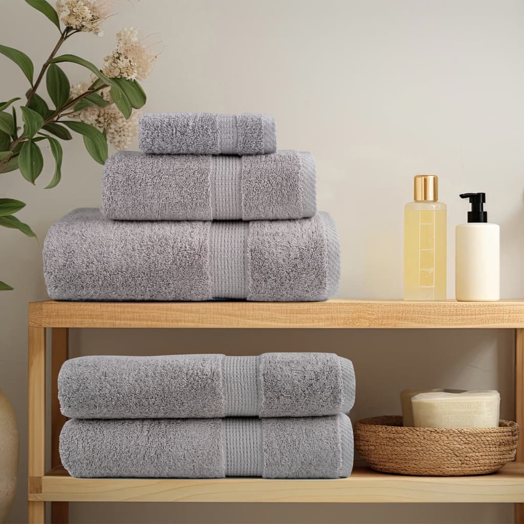 Premium Guest Towels SOLUND 4 pcs Grey 30x50 cm 600 g m²