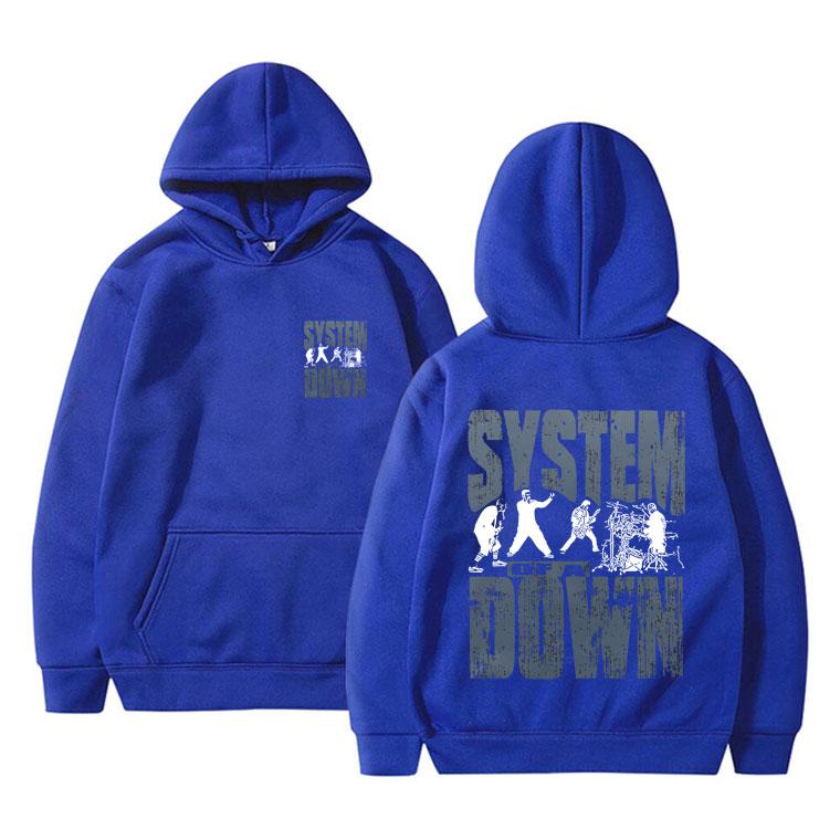 90er Vintage Rockband System of A Down Print Hoodie Unisex Casual Sweatshirt Herren Damen Alternative Metal Musik Pullover Hoodies